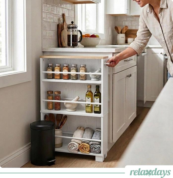 Image du produit Relaxdays chariot d'angle (13 x 50 x 80 cm)