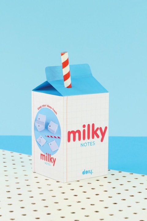 Actual product image Doiy Milky Notes Notepad and Pen