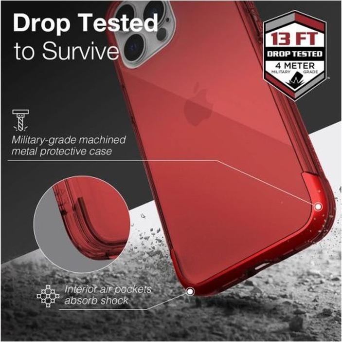 Actual product image Raptic iPhone 13 - /X-Doria Defense Air Klarsichthülle Rot (Apple iPhone 13)