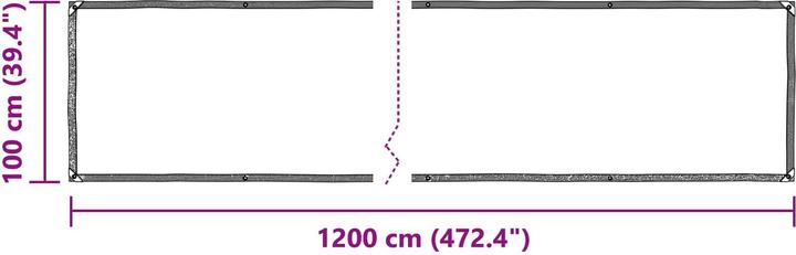 Produktbild vidaXL Outdoor-Planen (12 x 1 m)