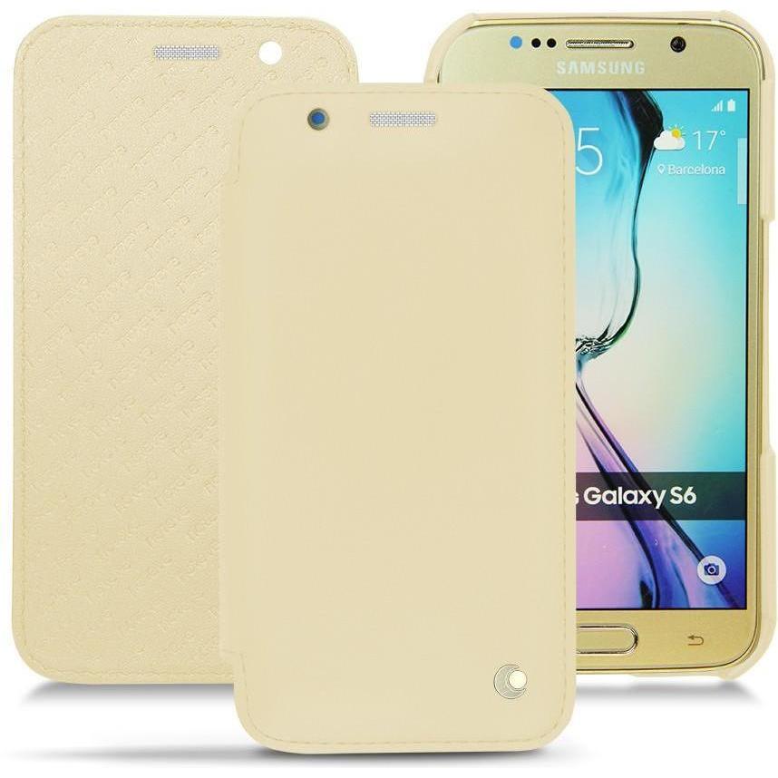 Noreve Lederschutzhülle horizontal (Samsung Galaxy S6), Smartphone Hülle, Beige
