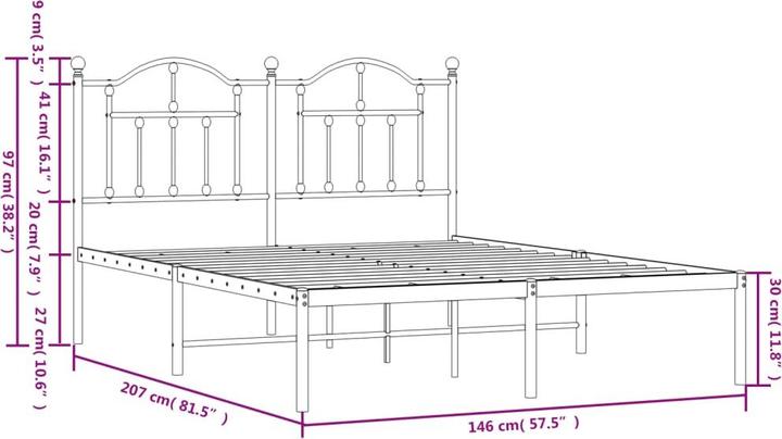 Image du produit vidaXL Bettgestell (140 x 200 cm)