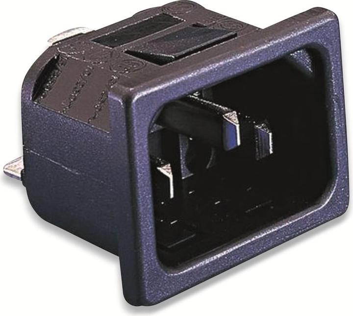 Produktbild Bulgin PX0575/15/28, Kaltgeräte-Steckverbinder PX Stecker, vertikal, Gesamtpolzahl:2+PE,10A,Schwarz