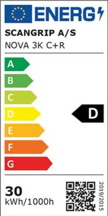 Energy Label Scangrip LED construction spotlight NOVA K C+R (4000 lm)