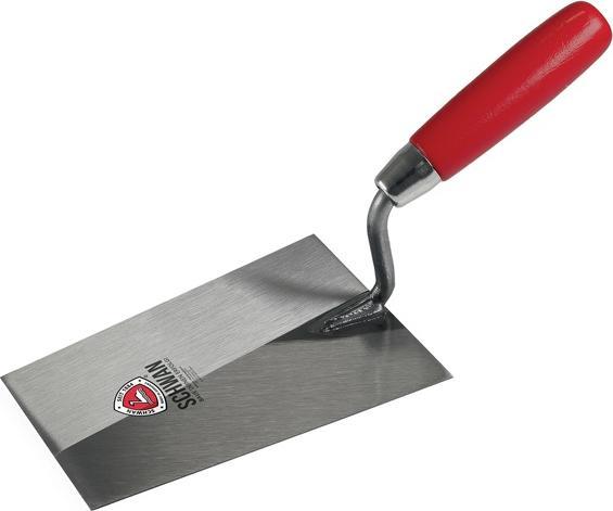 Schwan Truelle tyrolienne Longueur 295 mm Largeur 115 mm Manche en bois, col droit Acier trempé (11.50 cm)