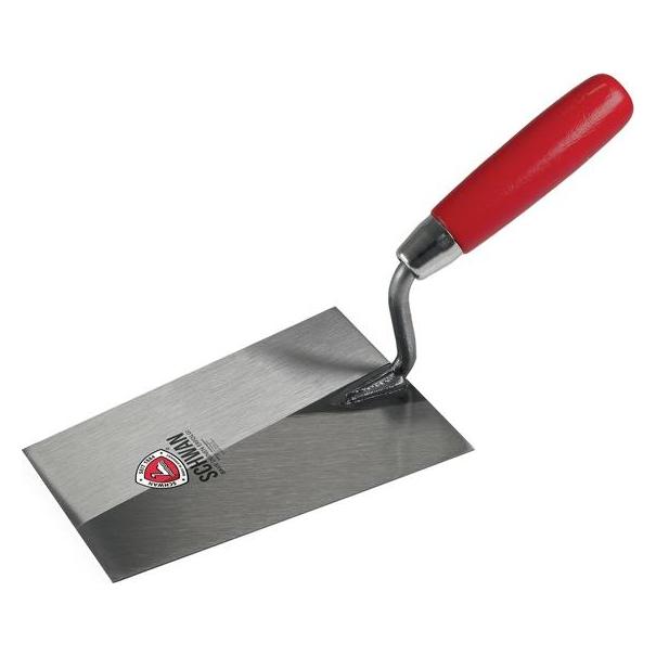 Schwan, Troffel + Spatel, Tiroler Troffel Lengte 315 Mm Breedte 125 Mm Houten Handvat, S-hals Roestvrij Staal (12.50 cm)
