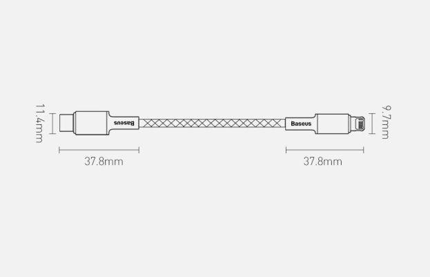 Actual product image Baseus USB C – Lightning (1 m, USB 3.2 Gen 1)