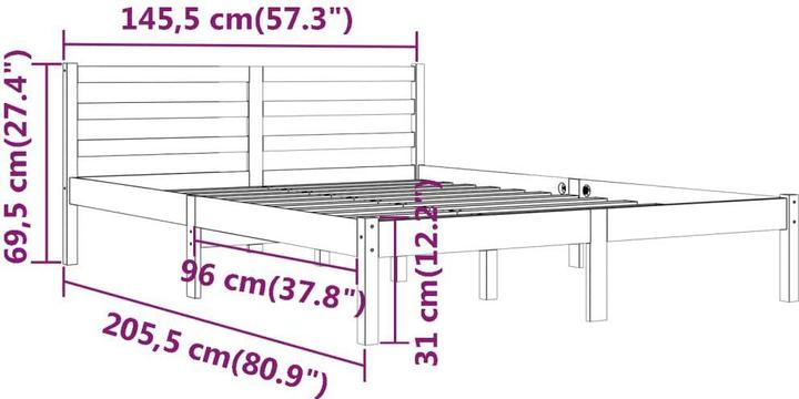 Image du produit vidaXL Bettrahmen (140 x 200 cm)