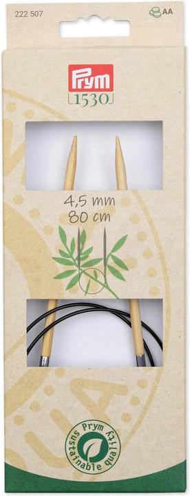 Produktbild Prym Rundstricknadel BAMBUS 4.50 mm, 80 cm