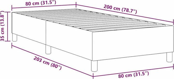 Actual product image vidaXL Platform bed frame (80 x 200 cm)