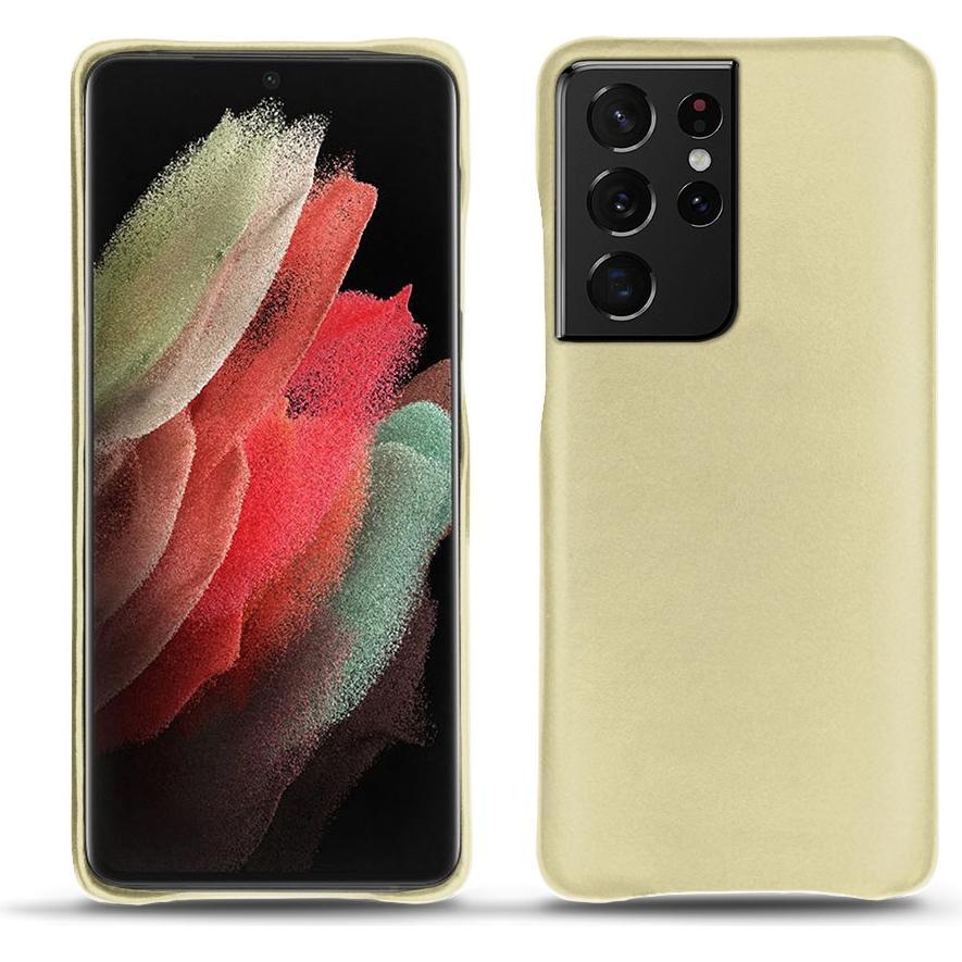Noreve Lederschutzhülle (Samsung Galaxy S21 Ultra), Smartphone Hülle, Beige
