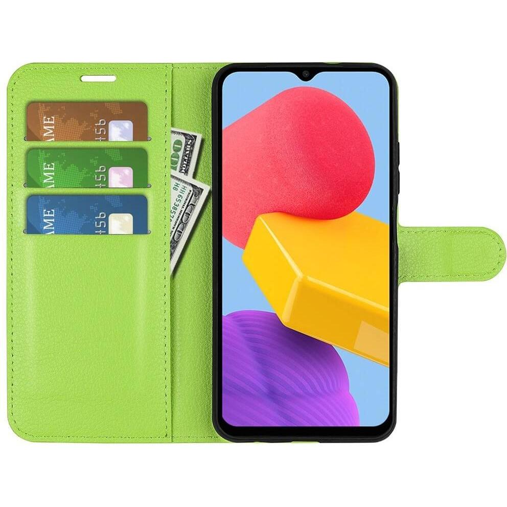 Thumbnail - Cover-Discount Galaxy M13 - Leder Etui Hülle grün (Samsung Galaxy M13), Smartphone Hülle, Grün