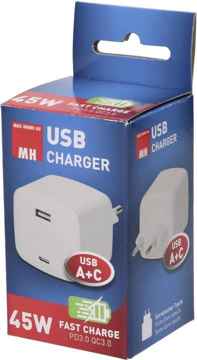 Produktbild Max Hauri USB Charger USB A/C 45W (45 W, 2 Ports)