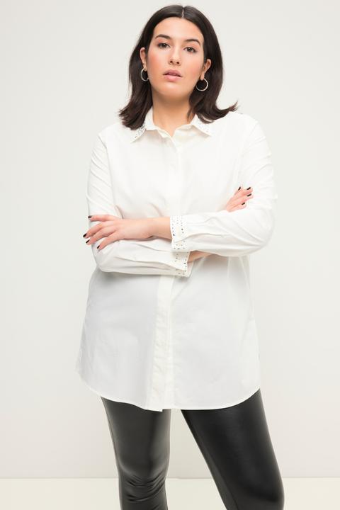 Image du produit Studio Untold Chemise coupe Loose à col de chemise, rivets fantaisie et manches longues (46, 48)
