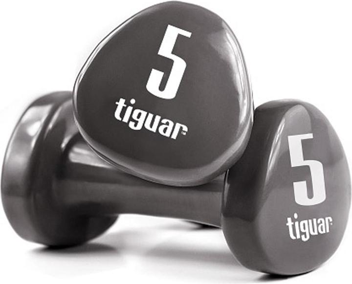 Actual product image Tiguar Vinyl dumbbells (2 x 5 kg)