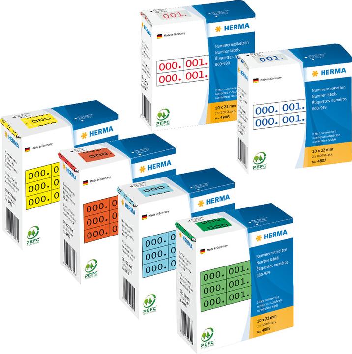 Produktbild HERMA Nummernetiketten