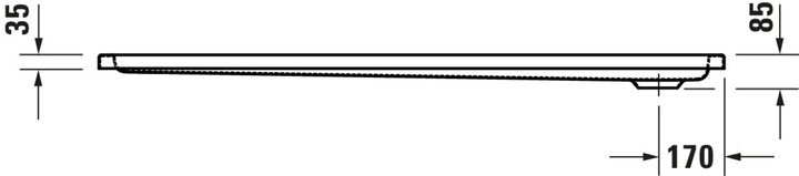 Immagine prodotto Duravit Piatto doccia rettangolare D-CODE con antiscivolo, bianco 1600x900x85mm (160 cm, 90 cm)
