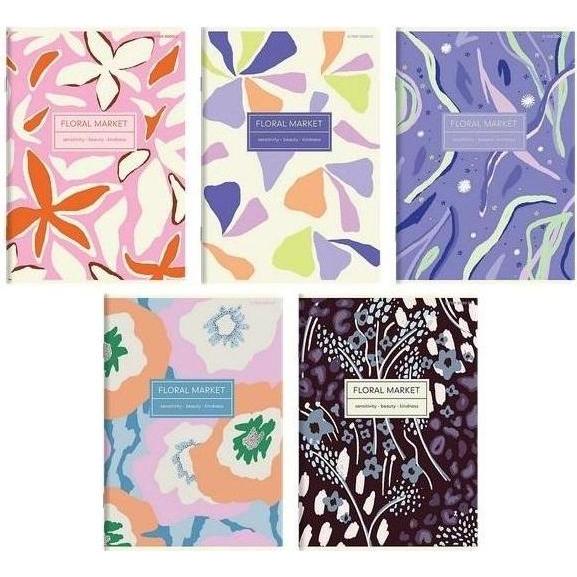 TOP, Quaderni + Bloc notes, Notizbuch A5/60K kariert Floradelic (10 Stück) TOP2000 (A5, Quadretti, Copertina rigida)