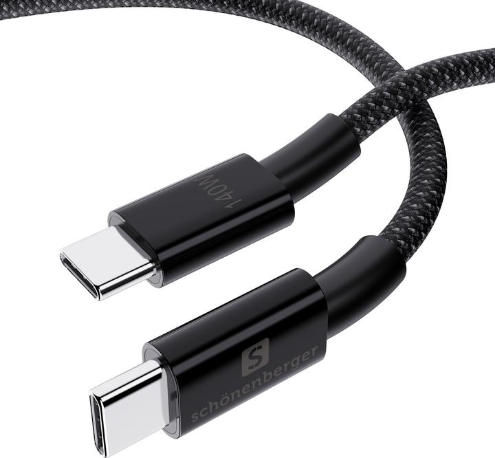 Produktbild Schönenberger 140W USB-C Kabel 1.0m (1 m, USB 2.0, 140 W)