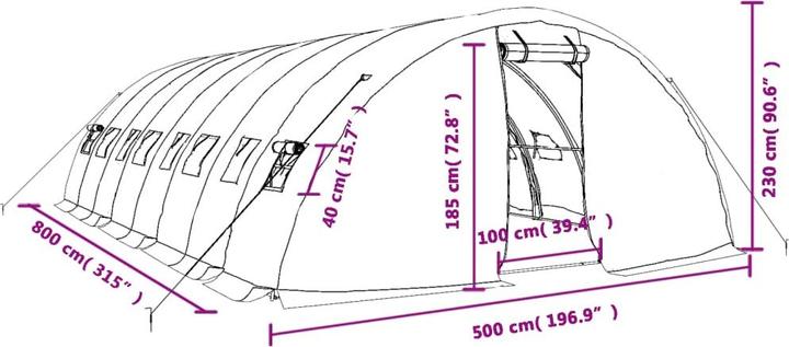 Immagine prodotto vidaXL Gewächshaus
