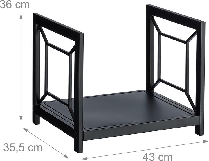 Produktbild Relaxdays Modernes Kaminholzregal aus Metall