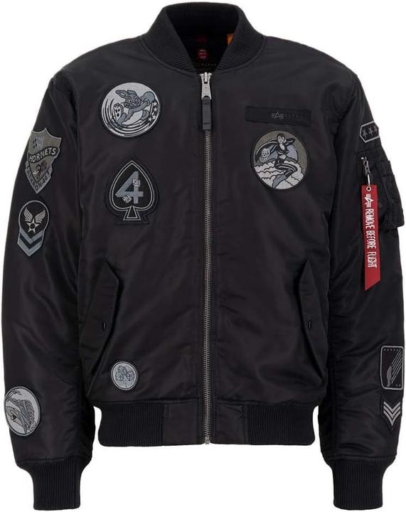 Alpha Industries MA-1 Patch Bommenwerperjas voor kinderen Black/Black (XL)