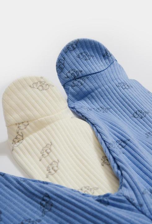 Produktbild BabyCosy Strickhose mit Fuss, 2 Pack (62)
