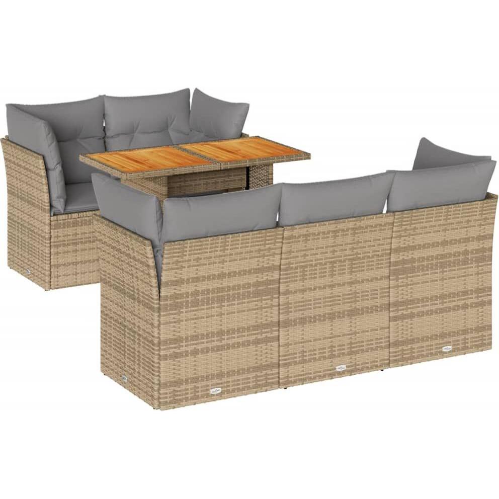 VidaXL, Gartenlounge, 10-tlg. Garten-Lounge-Set mit Kissen