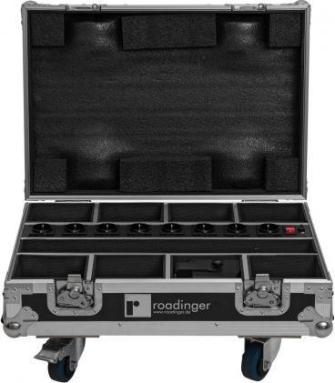 Actual product image Roadinger Flightcase 8x AKKU Mini IP UP-4 QCL Spot MK2 with charging function