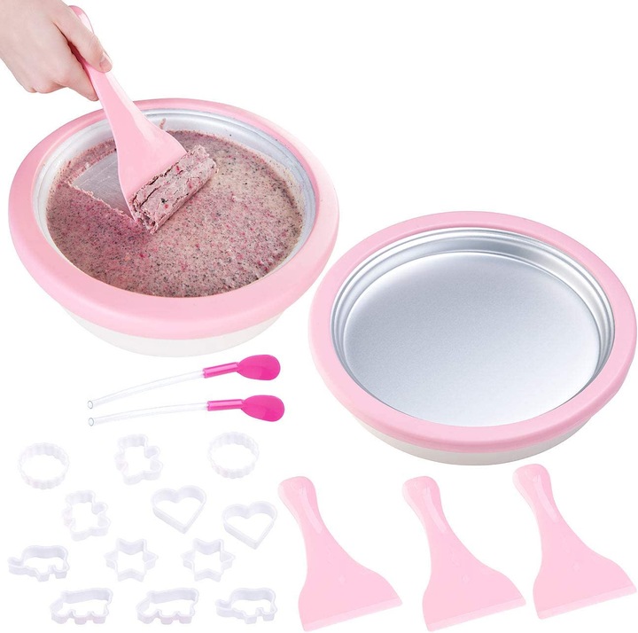 Actual product image Tokio Kitchenware Set of 2 ice cream teppanyaki plates to prepare Ice Cream Rolls.