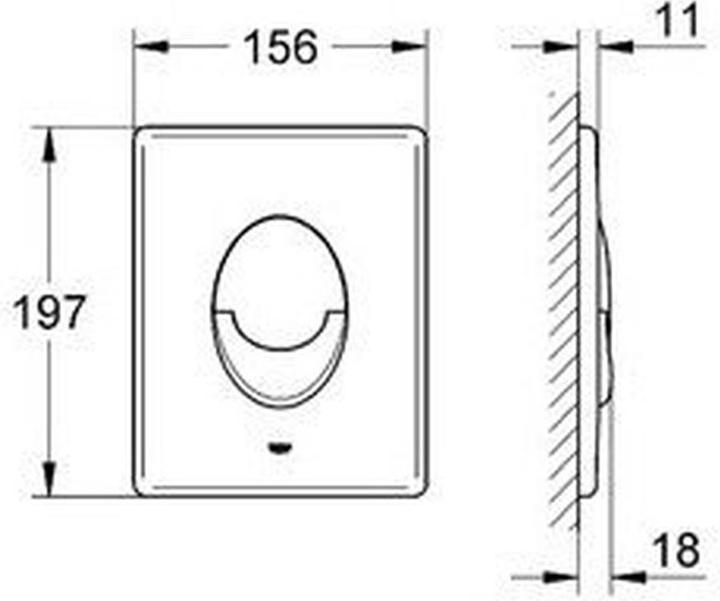 Actual product image Grohe Skate Air cover plate