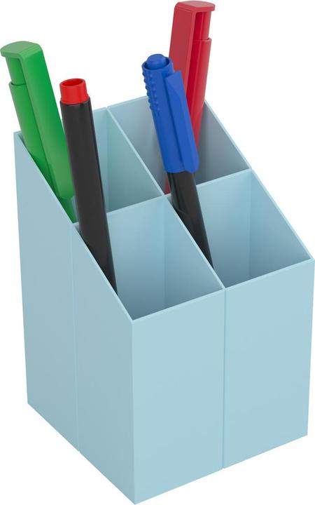 Produktbild Ico Schreibtisch-Organizer quadratisch, 4 Fächer, pastellblau