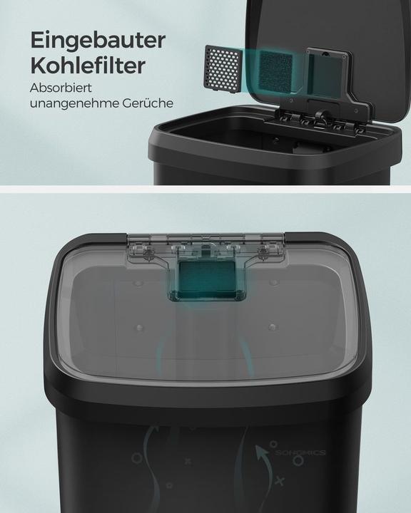 Immagine prodotto Songmics Cestino per rifiuti da 68,0 l in acciaio inox (68 l)