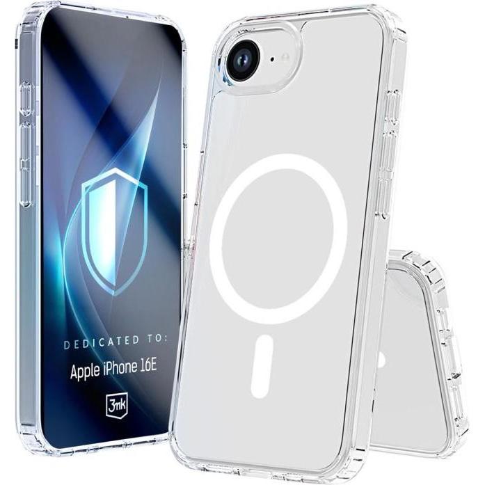 3Mk Trasparente Etui Armor Magcase Do Apple Iphone 16E (Apple Iphone 16E, Apple Iphone 17E), Cover Smartphone,