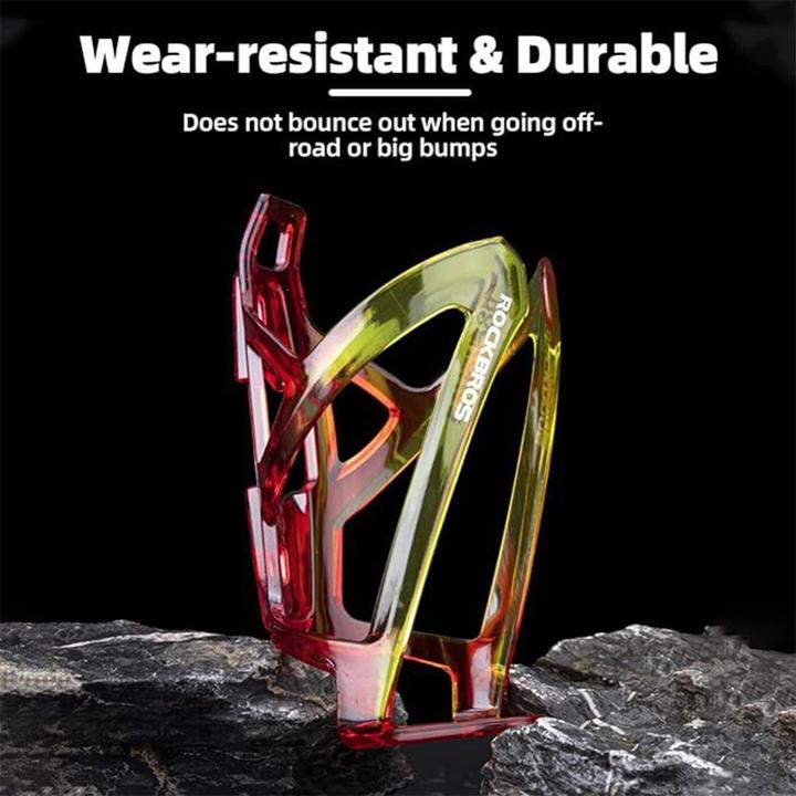 Actual product image Rockbros FK338 bicycle holder for water bottle - red and yellow