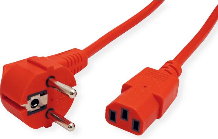 Actual product image Roline Power cable CEE 7/7 (M) angled to IEC 60320 C13 straight (1.80 m)