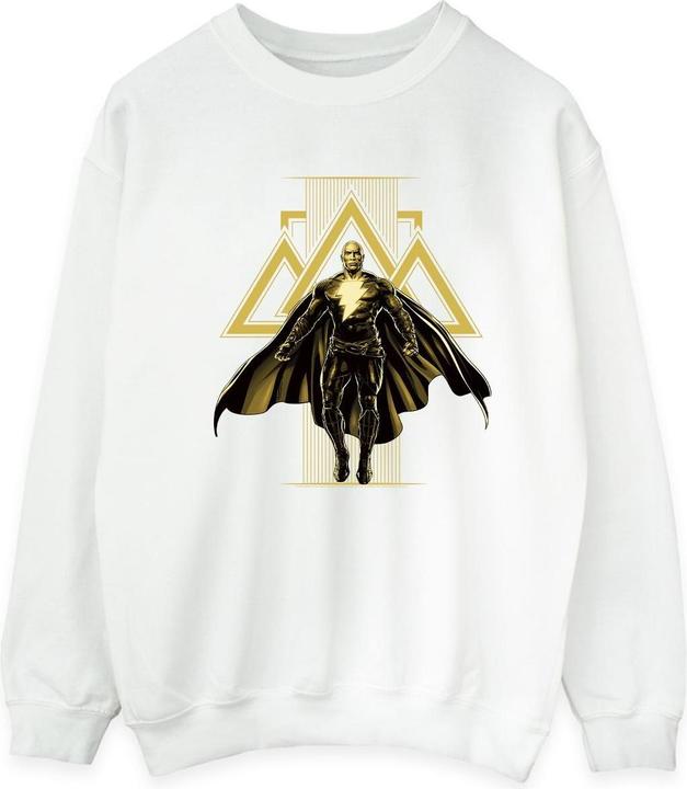 Produktbild Schwarzes Adam Rising Sweatshirt aus Baumwolle mit goldenen Symbolen (M)