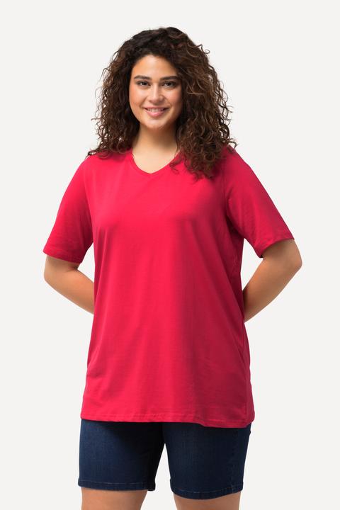 Produktbild Ulla Popken T-Shirt, A-Linie, V-Ausschnitt, Halbarm (58)