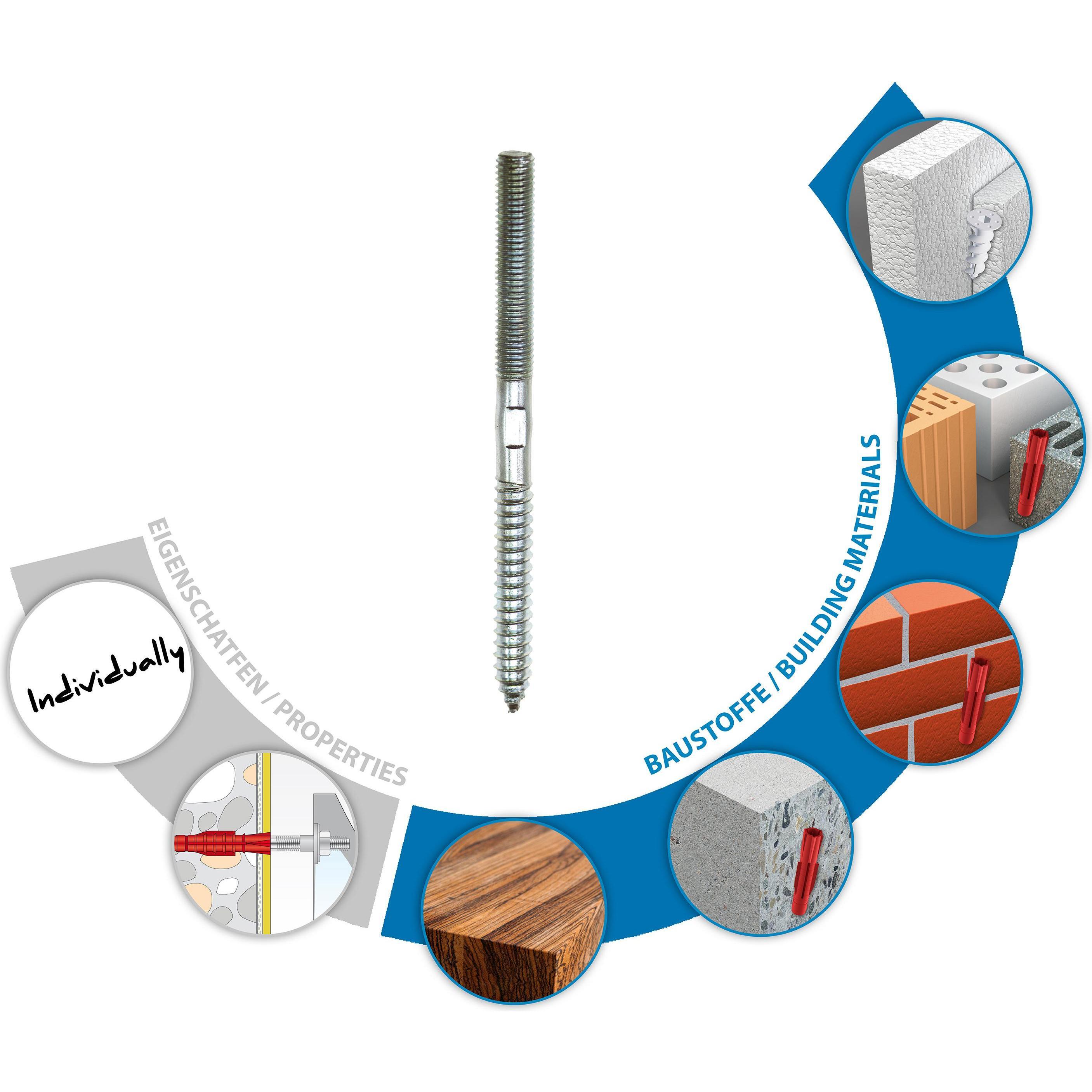 Thumbnail - Tox, Dübel, Stockschraube Boltix M8x80 mm (100 Stk.)