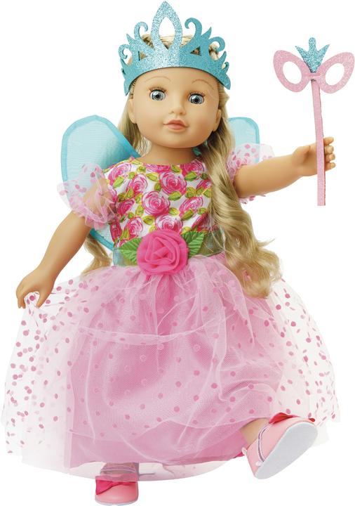 Actual product image Heless "Princess Lillifee" doll's dress with glitter crown and eye mask, 3-piece, size 35-45 cm