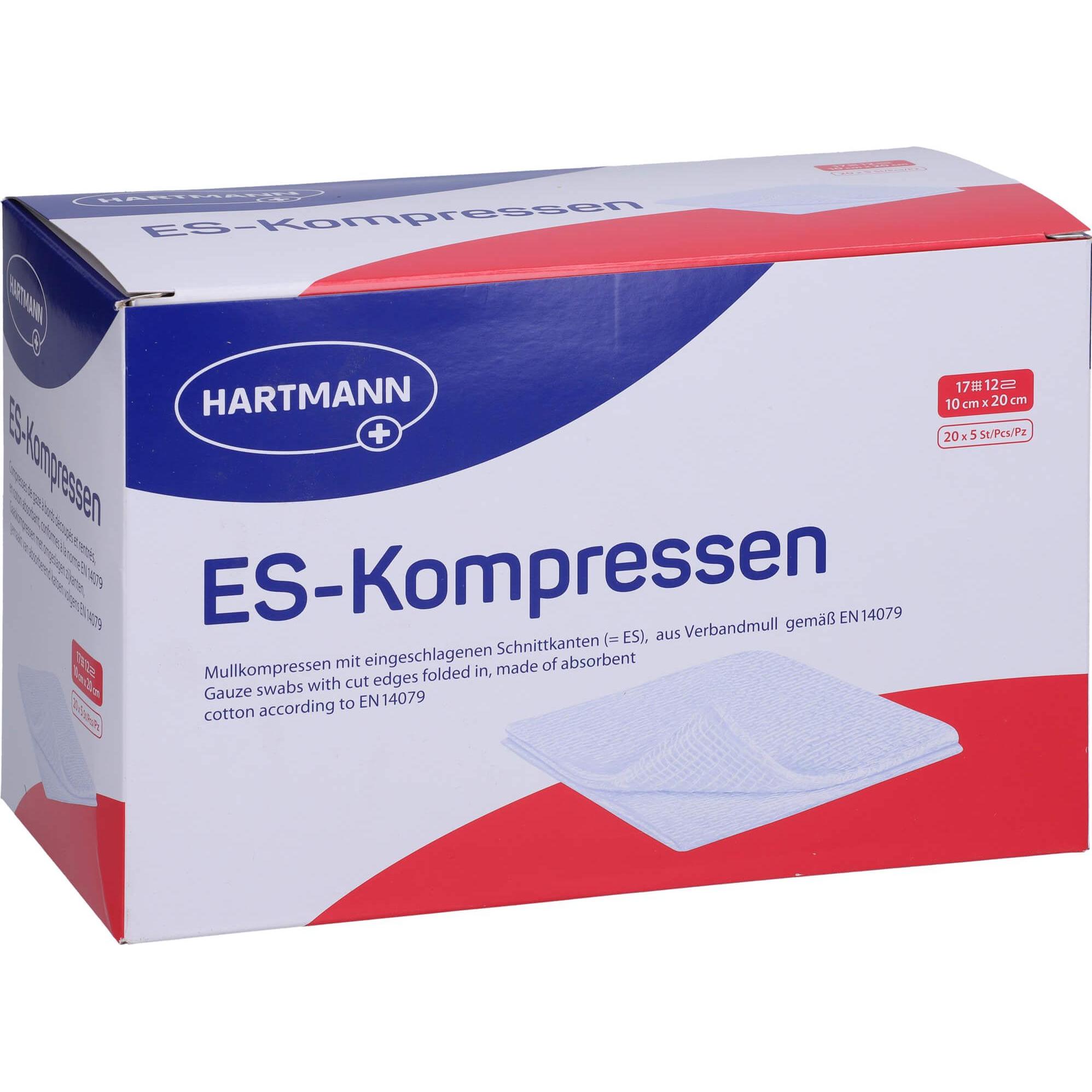 Hartmann, Verbandsmaterial, ES-Kompresse 10x20cm 12fach steril