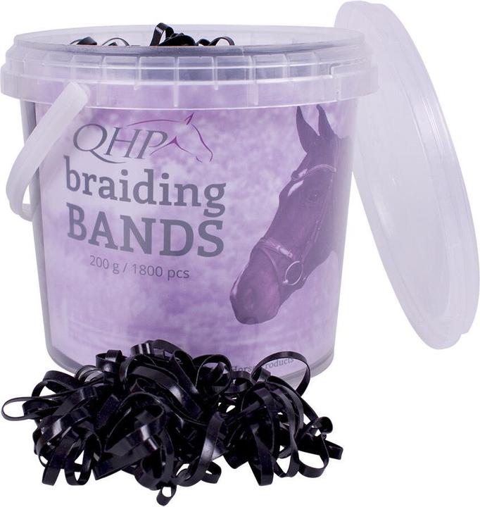 Produktbild Qhp Breite Gummibänder für Pferde zum Flechten aus Kautschuk