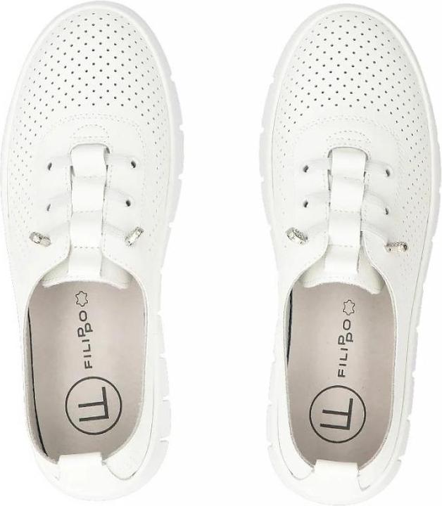 Image du produit Filippo Women's leather openwork shoes, white DP7671 (38)
