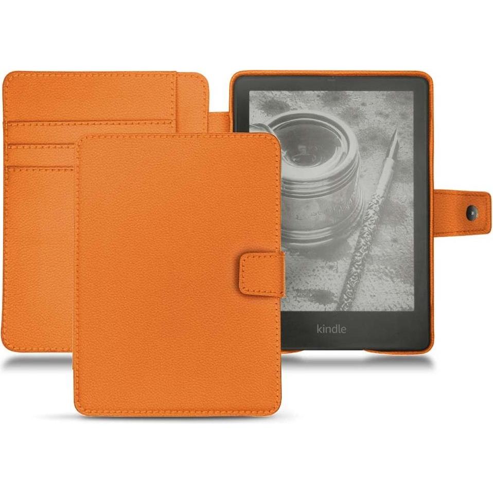 Noreve Lederschutzhülle Wallet (Kindle Paperwhite), eReader Zubehör, Orange