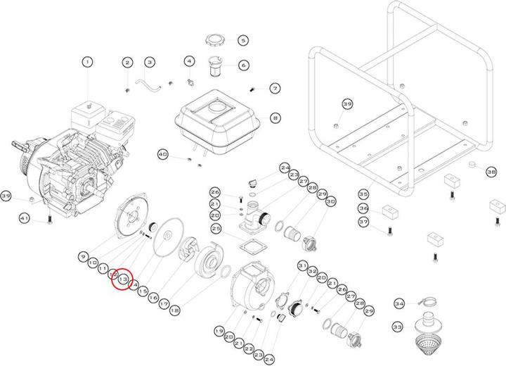 Produktbild Wiltec LIFAN 80WG Wasserpumpe Ersatzteil Keramikdichtung Teil 2 Dichtung Keramik