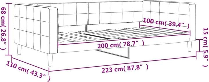 Produktbild vidaXL ausziehbares Tagesbett