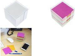 Produktbild Kangaro Transparente Zettelbox mit 700 farbige Notizzettel (90 x 90 mm)