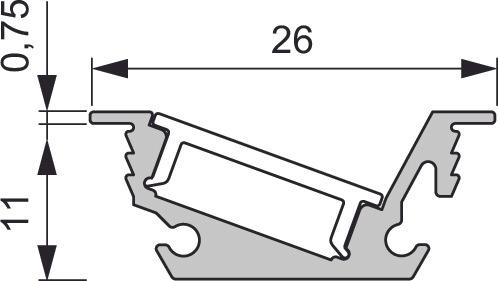 Produktbild L&S LED Einbauprofile Venice Mini ohne Lichtblende