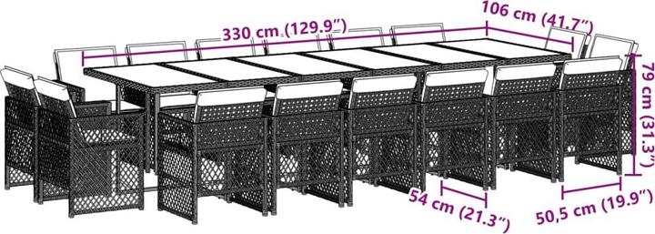 Produktbild vidaXL Garten Essgruppe