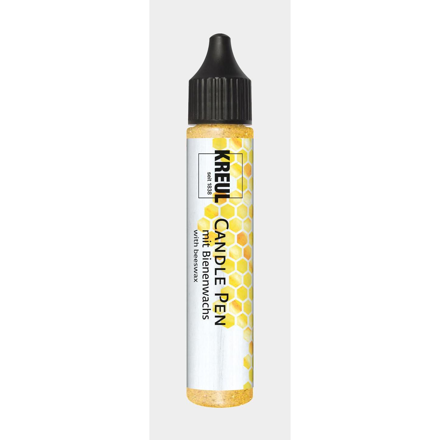 Kreul, Künstlerfarbe + Bastelfarbe, PicTixx KerzenPen, Kerzenmalstift, 29 ml (Glitter-Gold, 29 ml)